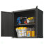 Armoire de rangement murale en métal avec porte verrouillable 1 tablette réglable 1 tiroir ouvert pour garage, entrepôt, assemblage requis