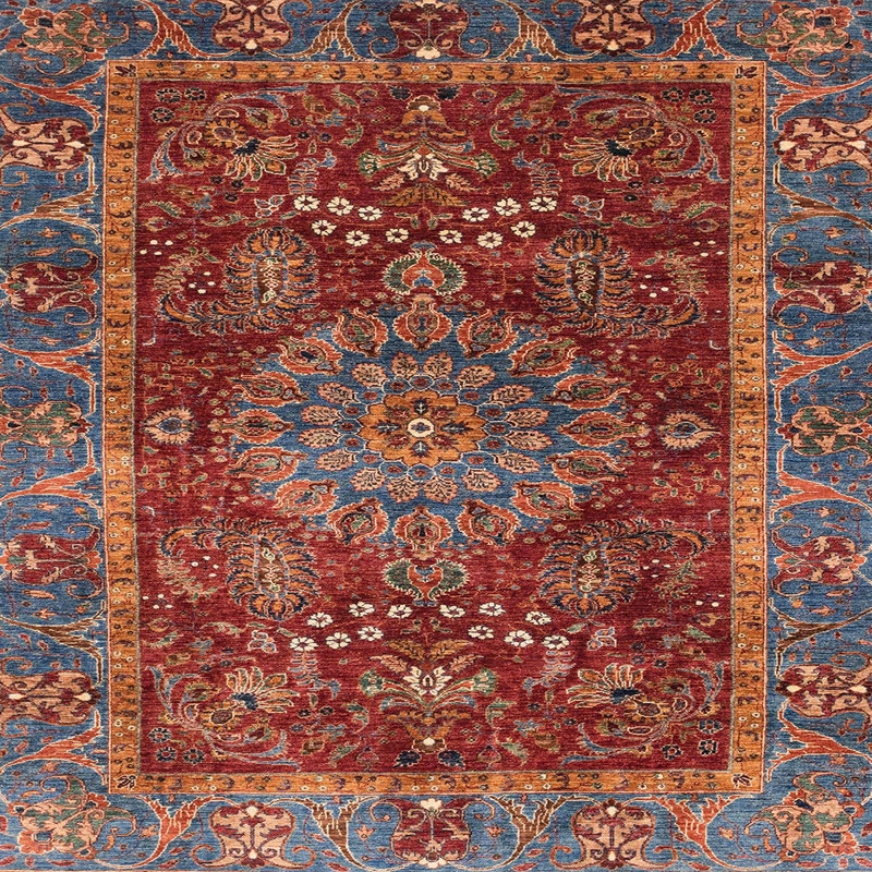 Abstract Indoor Rug, Square 6'