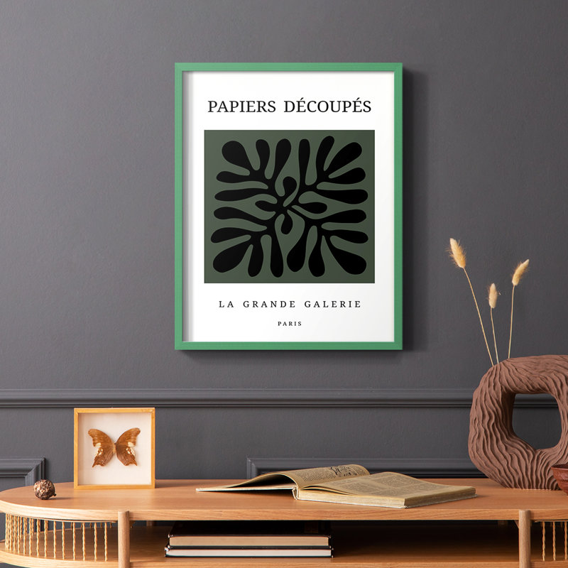 Matisse CCCXCIV Framed Print - Solid Wood, Green, 10" H x 8" W