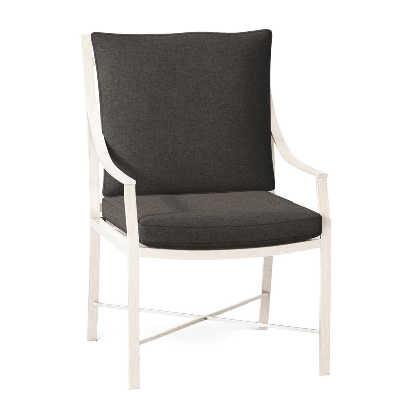 Monaco Patio Dining Armchair with Cushions, Slate Gray, Verona Fossil, Welt