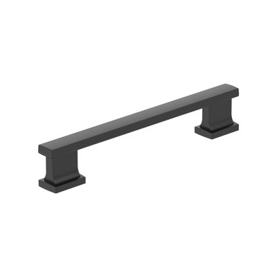 Triomphe 5-1/16 inch (128mm) Center-to-Center Matte Black Cabinet Pull - 25 Pack