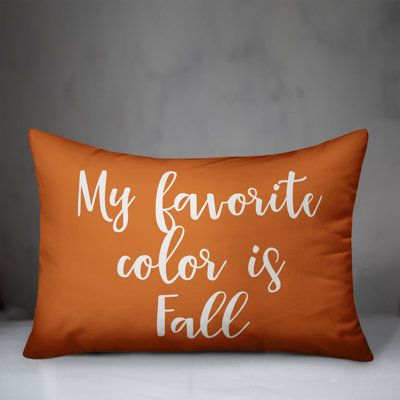  My Favorite Color Is Fall Lumbar Pillow