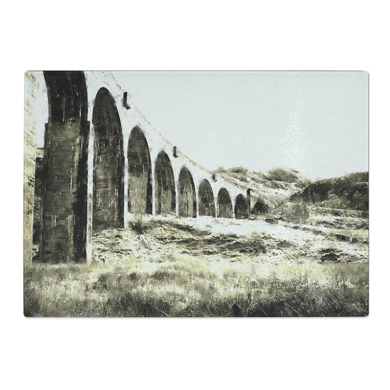 Tempered Glass Glenfinnan Viaduct in Scotland Chopping Board, 28.5 cm x 39 cm