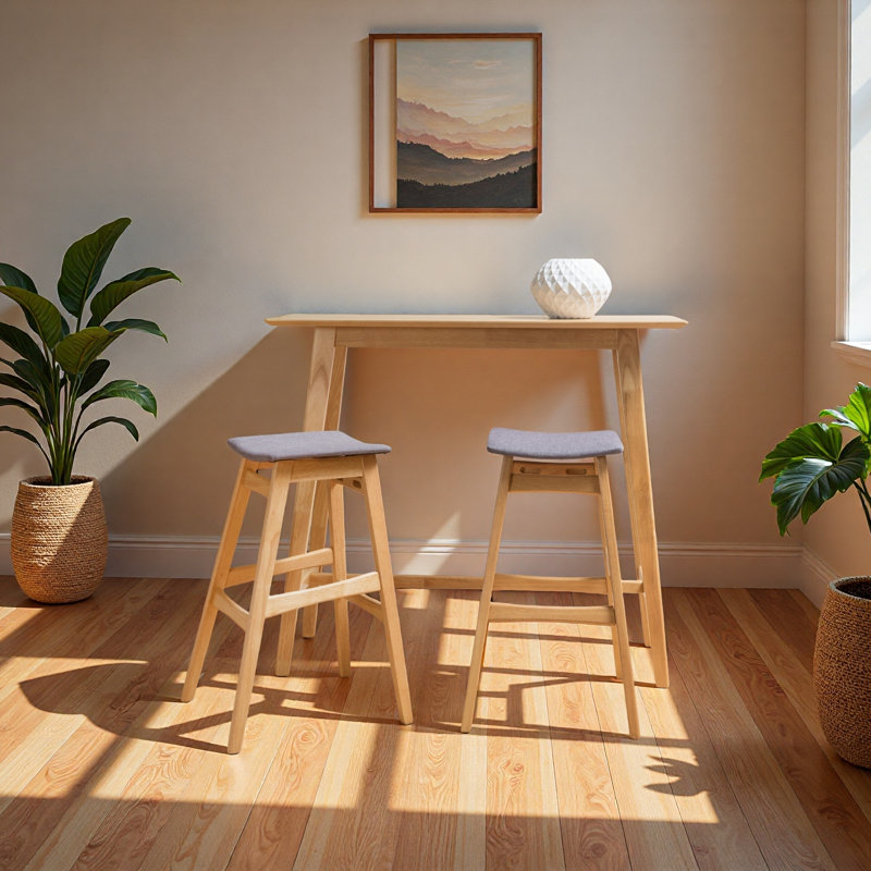Tabouret de bar, structure robuste, Natural
