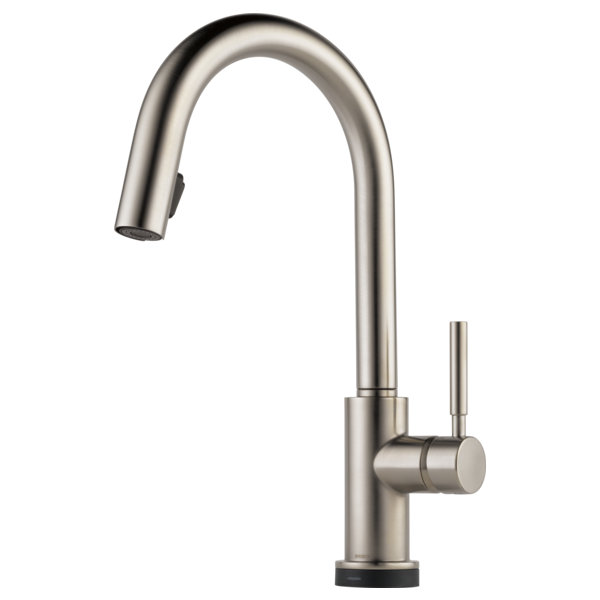 Brizo 64020LF-SS Solna Single Handle Single Hole Pull-Down Kitchen Faucet with SmartTouch Technology
