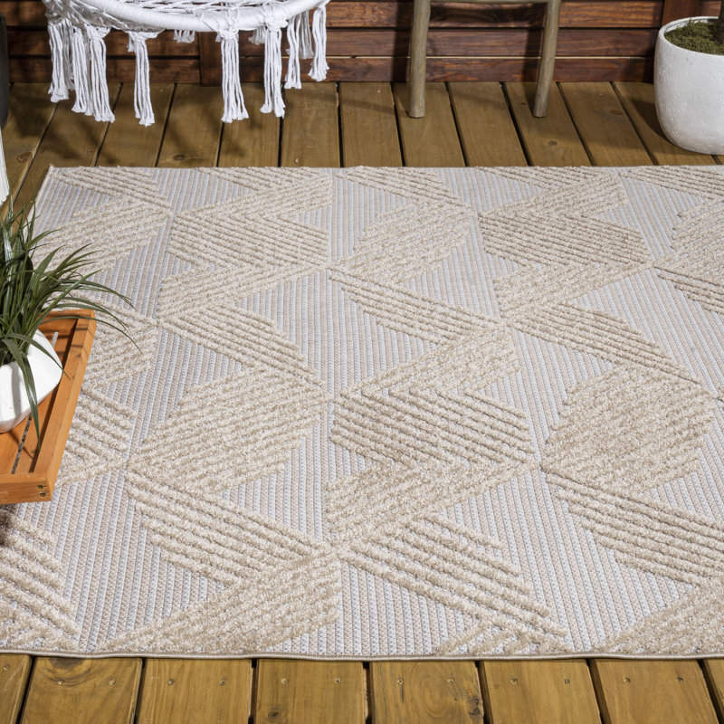 Dakota Fields Sumeyya Beige Indoor/Outdoor Rug & Reviews | Wayfair
