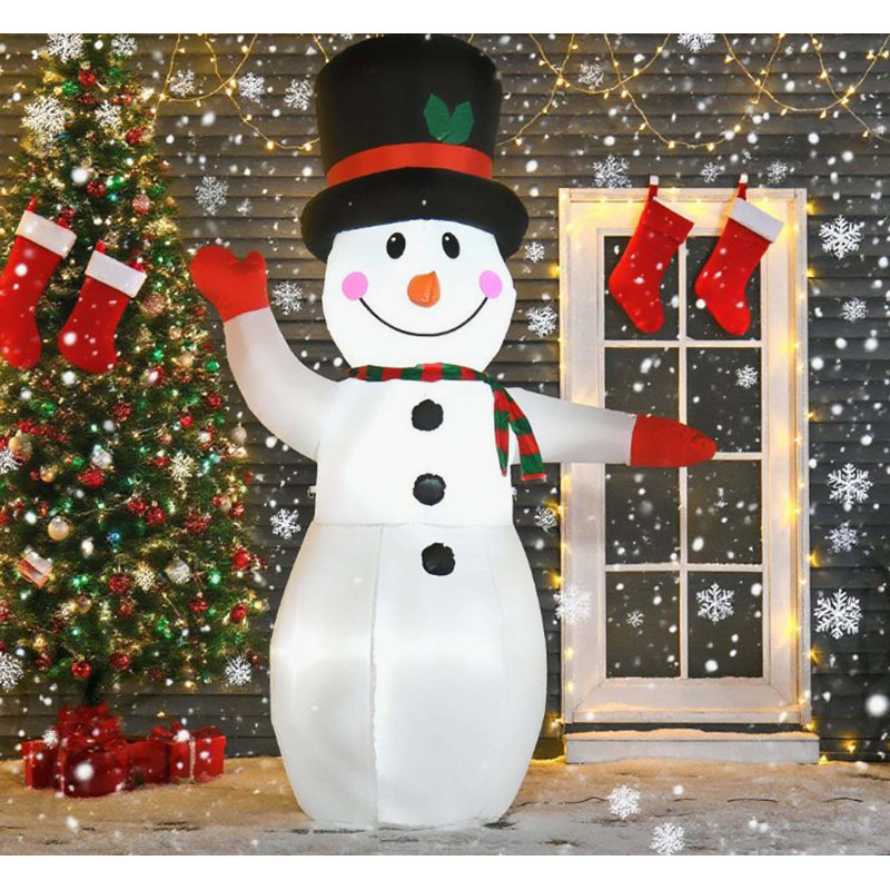 Décoration de Noël gonflable bonhomme de neige d'extérieur