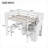 Classic White Solid Pine Full Size Loft Platform Bed with Integrated L-Shaped Desk and Built-In Storage