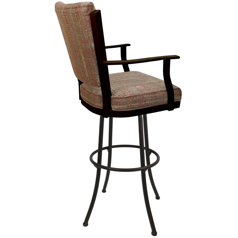 Très grand tabouret pivotant en métal Varges, Watusi Madder, Brun