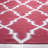 Stahl Hand Woven Flat Weave Wool/Cotton Geometric Rug in Red/Ivory-919658332