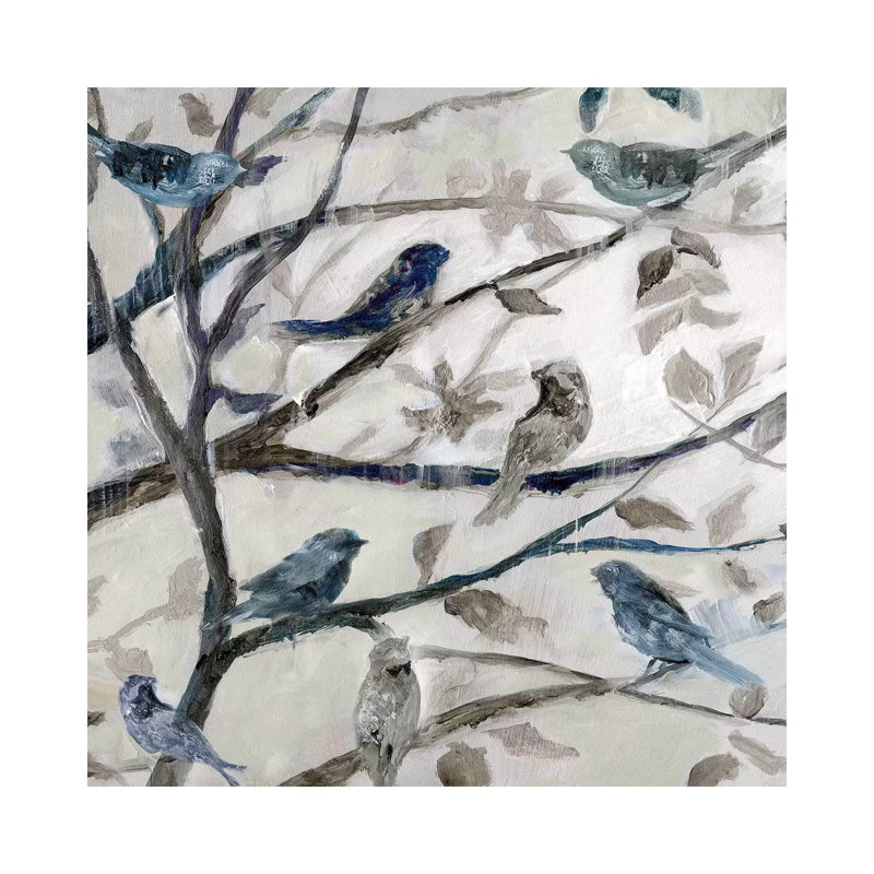 Morning Song I by Nan - Painting on Canvas, 30.48 cm H x 30.48 cm W, Wrapped Canvas