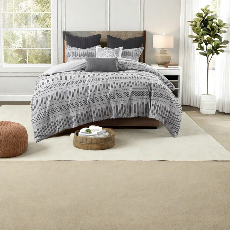 Ensembles de literie en jacquard de ferme en coton pour chambres confortables