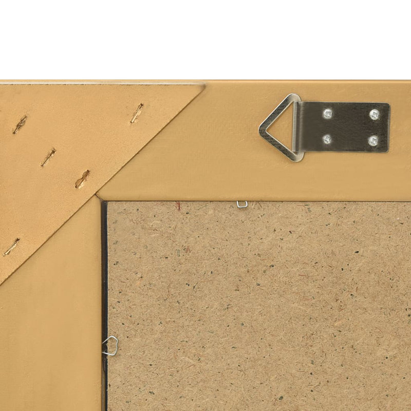 Ginsberg Wood Square Wall Mirror, 50cm H x 50cm W, Gold