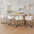 Tabouret de comptoir moderne avec structure en métal