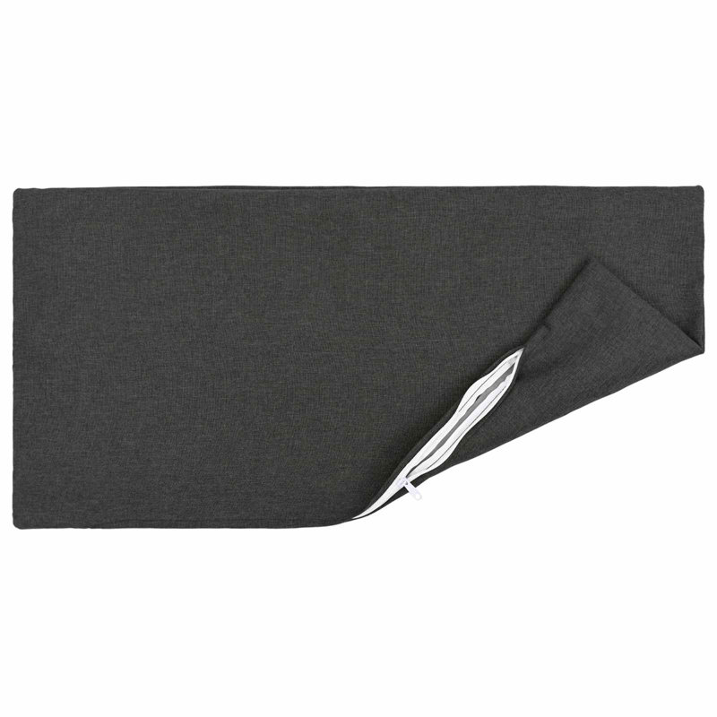 Black Cushion Cover, Rectangle 30cm H x 50cm W, Dark Grey