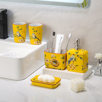 Ensemble d'accessoires de salle de bain en céramique