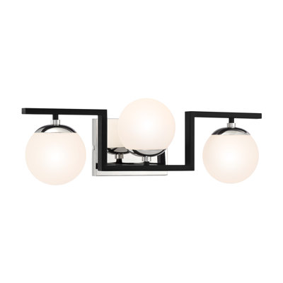 Éclairage pour salle de bain 3 lumières à DEL à intensité variable noir Earnease