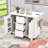 Kitchen Island with Drop Leaf, Power Outlet, Adjustable Shelves, 3 Drawers and Ample Storage-1844286438