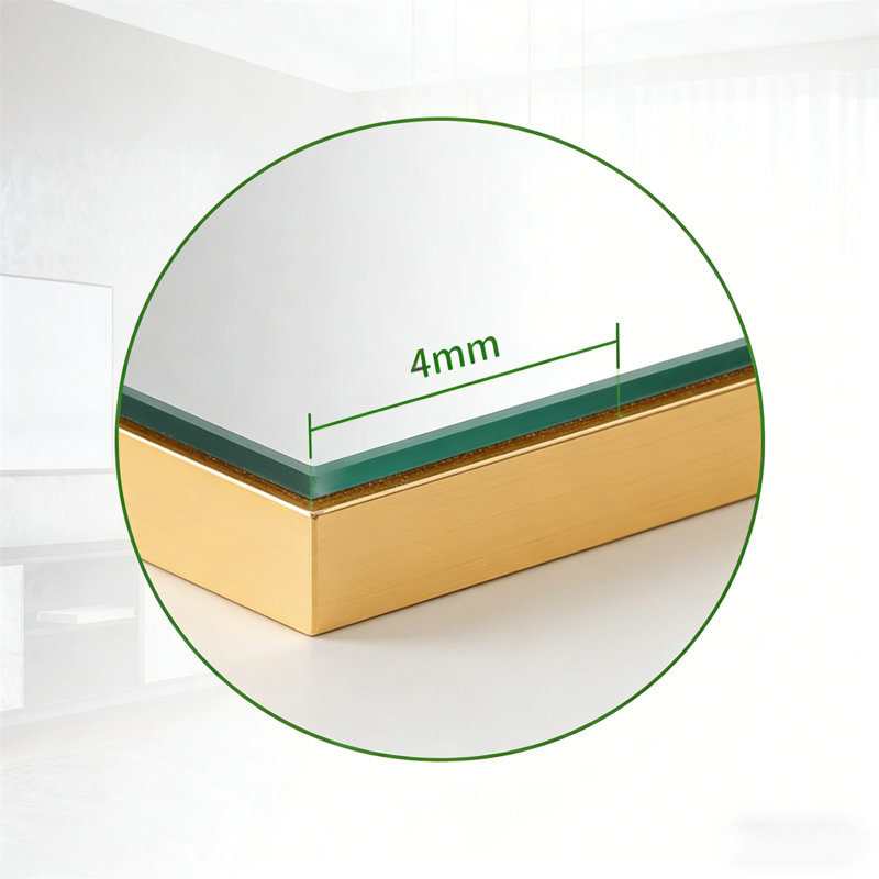 Full-Length Mirror With Stand  Gold Wall-Mounted Floor Mirror, Metal Frame, Tempered Glass For Living Room  Bedroom