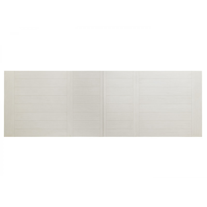 Captiva Shell White Extendable Rectangular Dining Table with Marble Accent