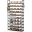 Range-chaussures à 10 niveaux - Range-chaussures en métal de grande capacité pour 50 paires, robuste et large pour l'entrée, le placard ou la chambre à coucher