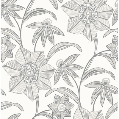 Exhale Light Gray Woven Faux Grasscloth Wallpaper