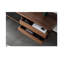 Cabinet audiovisuel simple en noyer noir