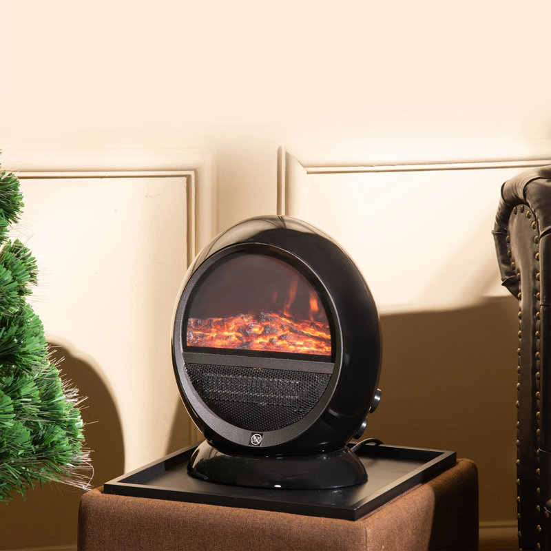 Vanita Belfry Heating 30.5cm W Electric Fireplace with 5115 BTU, Black