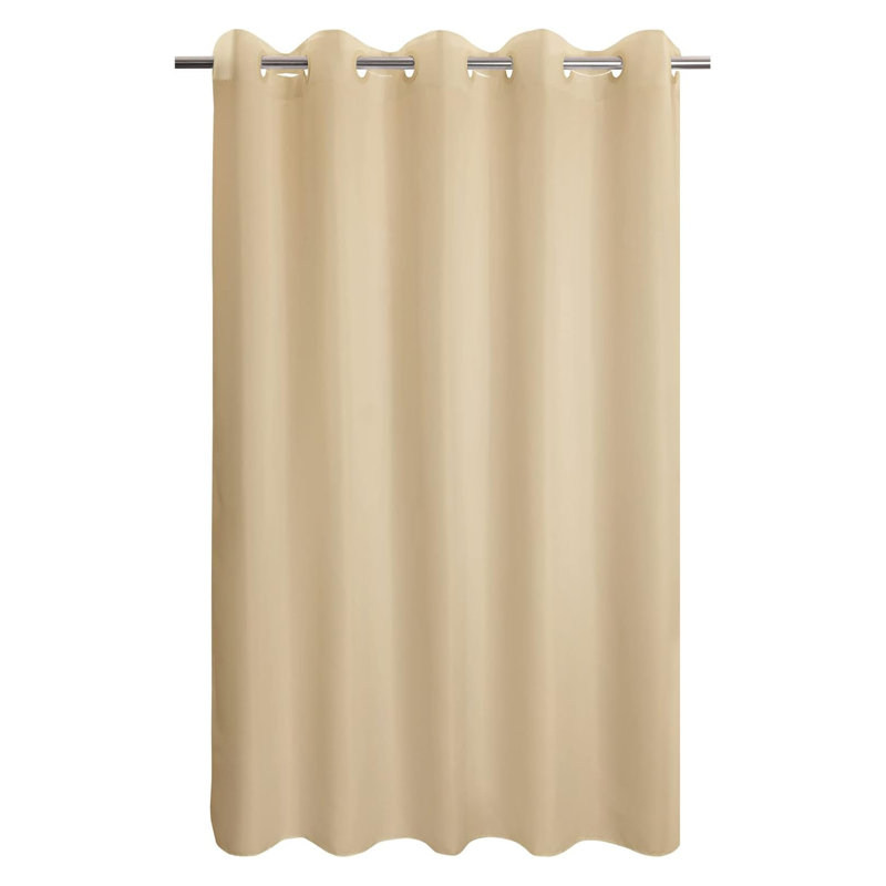 Rideau de douche en tissu avec crochets intégrés - Rideau de douche imperméable en polyester de qualité hôtel, lavable avec ourlet magnétique, taille standard