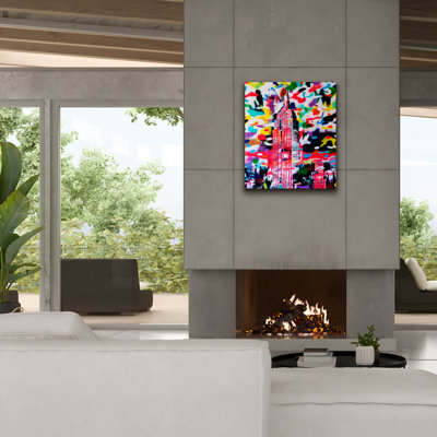 Art mural sur toile Red Barrel Studio «New York Camo» par Abstract Graffiti, 26 po x 30 po