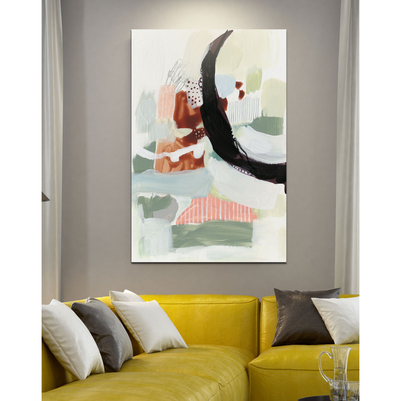 « synchronal vi »-impression sur toile, H 18 po x l 12 po x P 1,5 po, Toile tendue