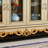 European Champagne Gold Marble Storage Cabinet