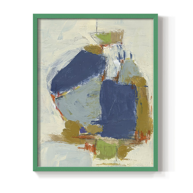 «Fields II», reproduction encadrée - bois massif, H 21 po x l 17 po, Vert