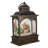 Kurt Adler Battery Operated LED Santa Lantern with Twirling Snow Motion, 9in