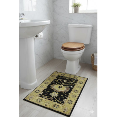Tapis oriental noir Osh Chobi Peshawar 2x3