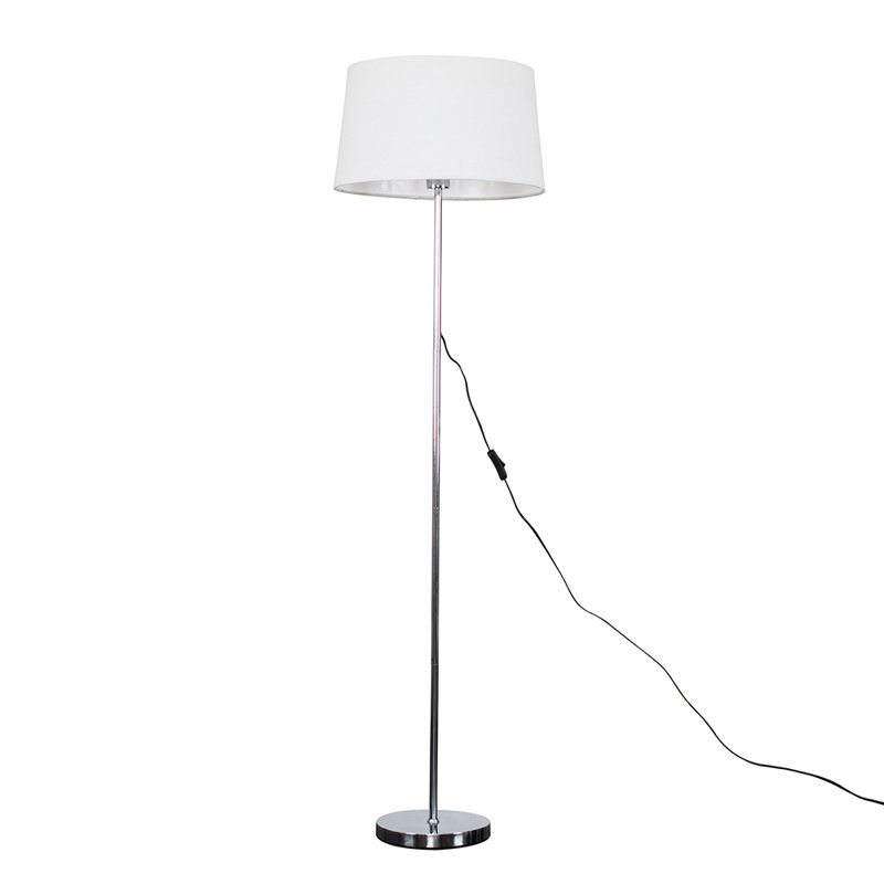 Bekbele 147cm Traditional Floor Lamp, White, LED Bulb