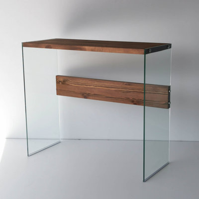 Arkoe 91cm Solid Wood Top Console Table
