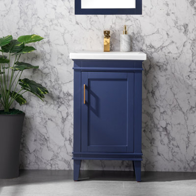 Reynaldo 20'' Single Bathroom Vanity with Porcelain Top