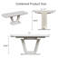 Table de salle à manger moderne extensible en bois aggloméré avec pieds en forme de U, durable et élégante