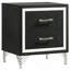 Table de chevet noire à 2 tiroirs