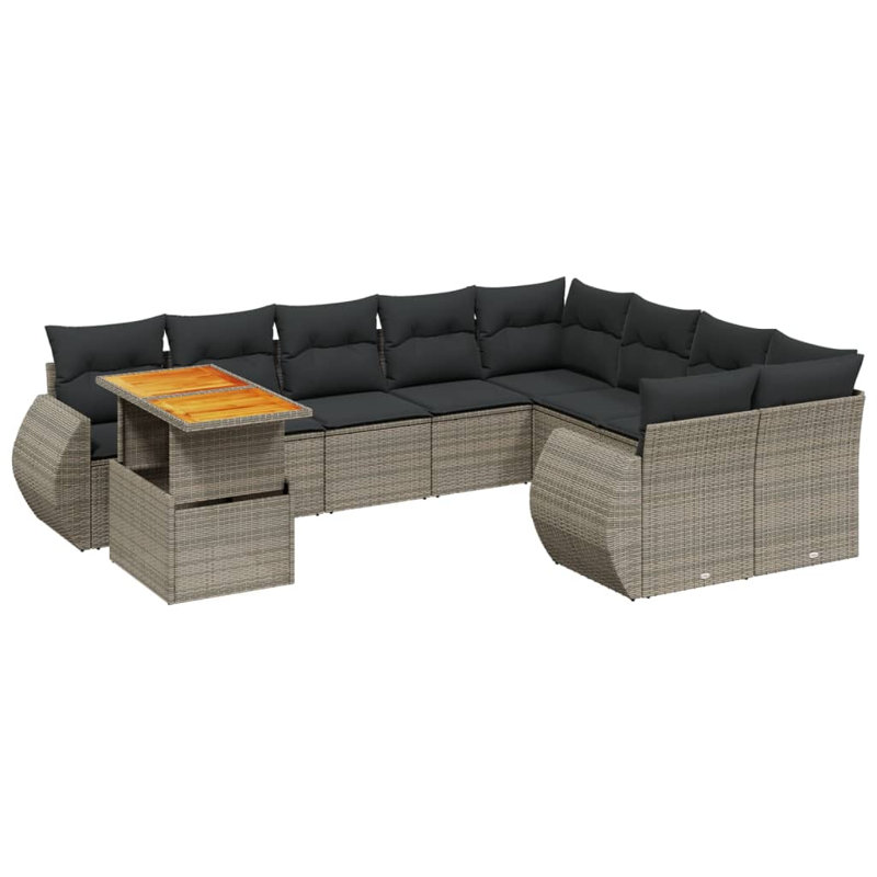 Ensemble de canapé de jardin Vidaxl gris