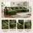 166" Oversized U-Shaped Modular Velvet 4 Seat Sectional Sofa with Ottoman, Olive Green-934581514