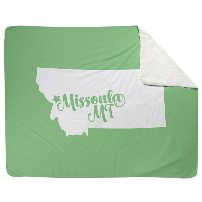 Jeté missoula montana polaire, l 52,5 po x L 62,5 po, Vert