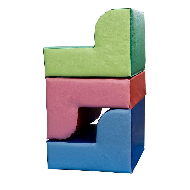 Children's Multicolor Foam Lounge Chairs, 3-Pack