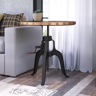 Caihe Iron Top End Table