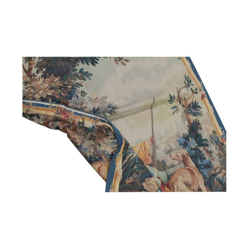 Tapis bleu de haute qualité noué à la main