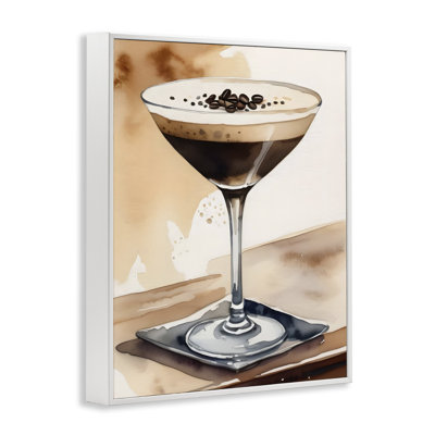  Art de la giclée aquarelle espresso Martini par LSR Design Studio