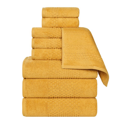 Ensemble de serviettes texturées gaufrées en coton gaufré de poids moyen Playa Zero Twist