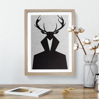 Male Stag No.2 Abstract - Single Picture Frame Painting