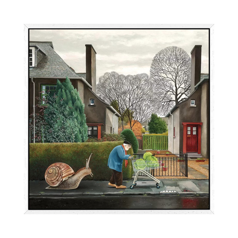 Sprouts 1 Piece Painting on Canvas, 45.72 cm H x 45.72 cm W, White Framed
